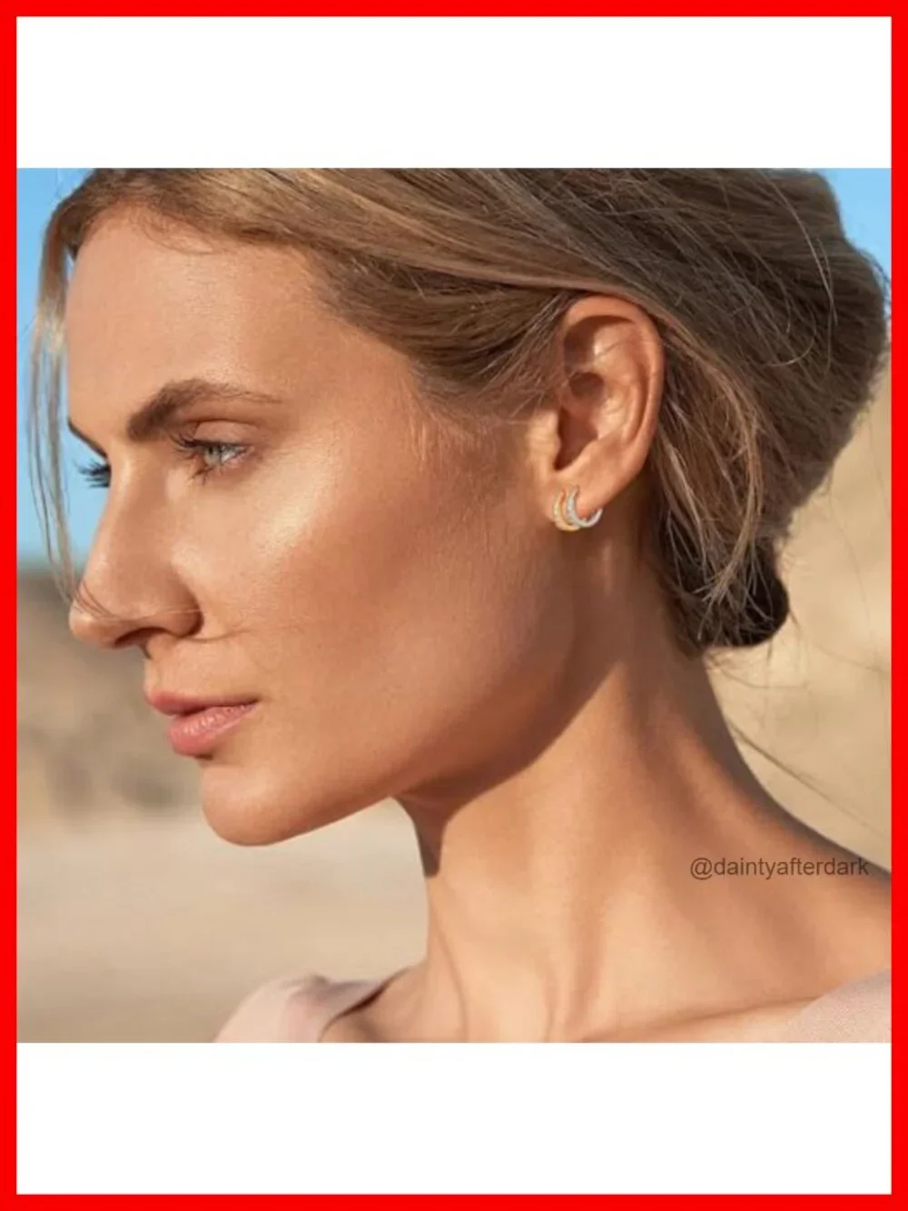 14K Gold Plated Huggie Earrings for Women, Small CZ Hoop Earrings Set
